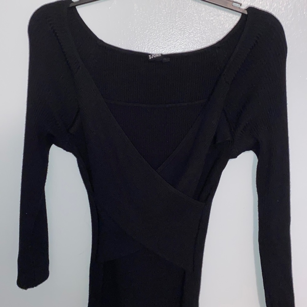 Off shoulder long sleeved sweater